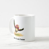 かわいい絵を描カラーリーのデジタル コーヒーマグカップ (正面左)