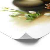 かわいい絵を描ガチョウの3D水色 ポスター (角)