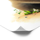 かわいい絵を描キツネザルのデジタル ポスター (角)