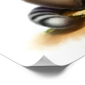 かわいい絵を描キツネザルのデジタル ポスター (角)