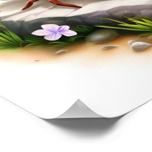 かわいい絵を描サソリのデジタル ポスター (角)