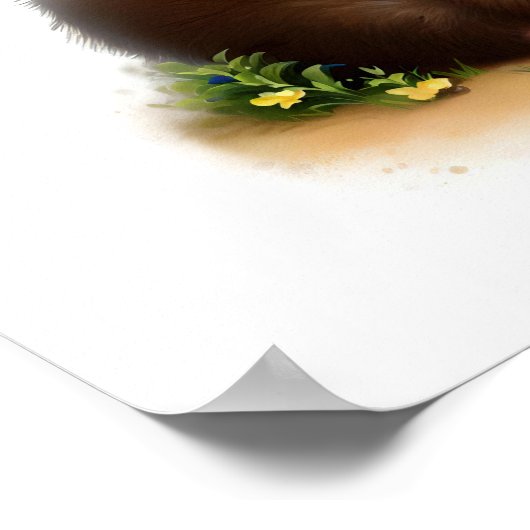 かわいい絵を描ジャベリーナのデジタル ポスター (角)