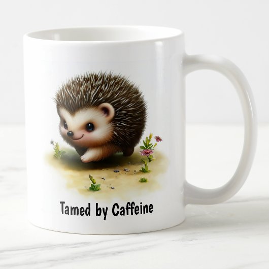 かわいい絵を描ハリネズミのデジタル コーヒーマグカップ