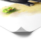 かわいい絵を描ヤクのデジタル ポスター (角)