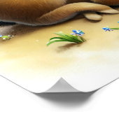 かわいい絵を描ヴィクーナのデジタル ポスター (角)