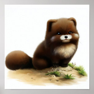 かわいい絵を描小さなデジタル ポスター