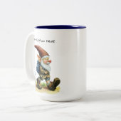 かわいい絵を描格言の水色 ツートーンマグカップ (正面左)