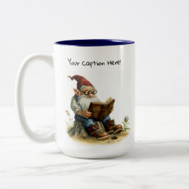 かわいい絵を描格言の水色 ツートーンマグカップ