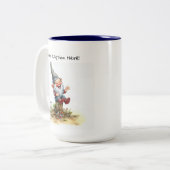 かわいい絵を描格言の水色 ツートーンマグカップ (正面左)