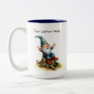かわいい絵を描格言の水色 ツートーンマグカップ