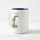 かわいい絵を描格言の水色 ツートーンマグカップ (正面左)