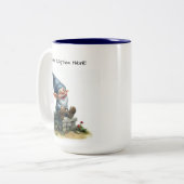 かわいい絵を描格言の水色 ツートーンマグカップ (正面左)