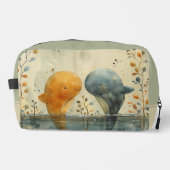 かわいい絵を描水色のクジラ ドップキット (正面)