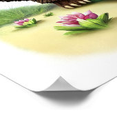 かわいい絵を描若いインディアン・パンゴリンのデジタル ポスター (角)