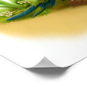 かわいい絵を描軍隊のデジタル ポスター (角)