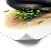 かわいい絵を描野生の豚の3D水彩画 ポスター (角)