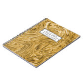 かわいい絵を描金ゴールド名パーソナライズされた ノートブック (左側)