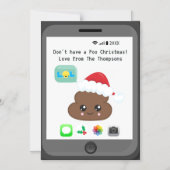 かわいい絵文字おもしろいテーマハッピークリスマスグリーティング マグネット招待状 (正面)