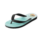 かわいい絵文字の顔 - いつも幸せに キッズビーチサンダル (アングル)