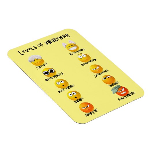 かわいい絵文字アウェイクステージ絵文字 マグネット (右側)