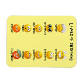 かわいい絵文字アウェイクステージ絵文字 マグネット (横)