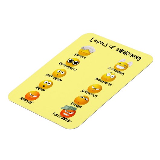 かわいい絵文字アウェイクステージ絵文字 マグネット (左側)