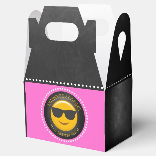 かわいい絵文字ガールの誕生日パーティー フェイバーボックス (オープン)