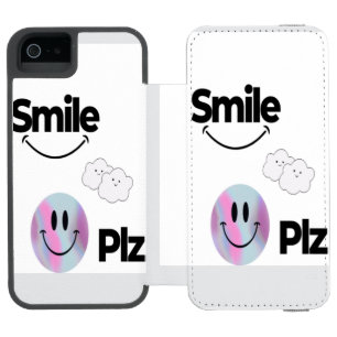 かわいい絵文字デザイン&前向きビーブスプロテクティブコーブ iPhone SE/5/5sウォレットケース