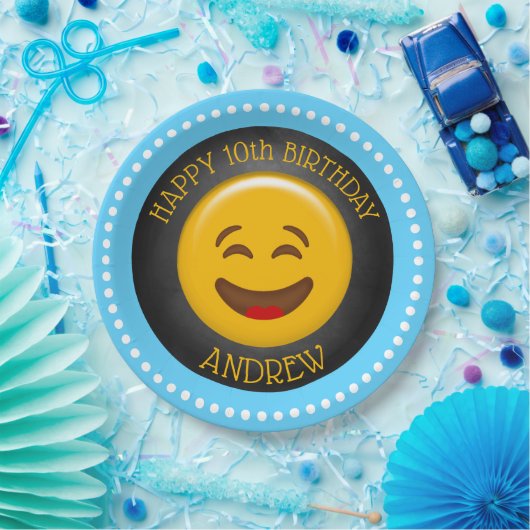 かわいい絵文字バースデーパーティー ペーパープレート (パーティー)