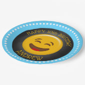 かわいい絵文字バースデーパーティー ペーパープレート (アングル)