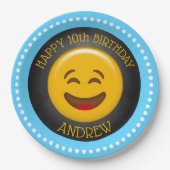 かわいい絵文字バースデーパーティー ペーパープレート (正面)