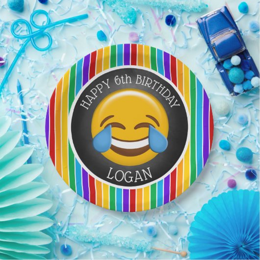 かわいい絵文字バースデーパーティー ペーパープレート (パーティー)