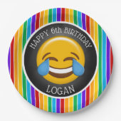 かわいい絵文字バースデーパーティー ペーパープレート (正面)