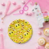 かわいい絵文字パーティー絵文字ハッピー顔 ペーパープレート (パーティー)