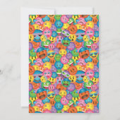 かわいい絵文字プリント招待状 招待状 (裏面)