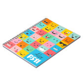 かわいい絵文字学校のロゴ ノートブック (左側)