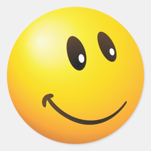 かわいい絵文字 ラウンドシール (正面)