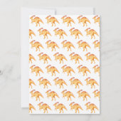 かわいい絵本の恐竜の誕生日パーティー 招待状 (裏面)