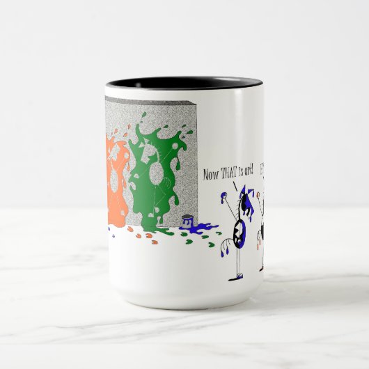 かわいい絵画のペンキの馬の漫画 マグカップ (中央)