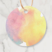 かわいい絵画アートのパレットアート誕生日メッセージカード フェイバータグ (裏面)