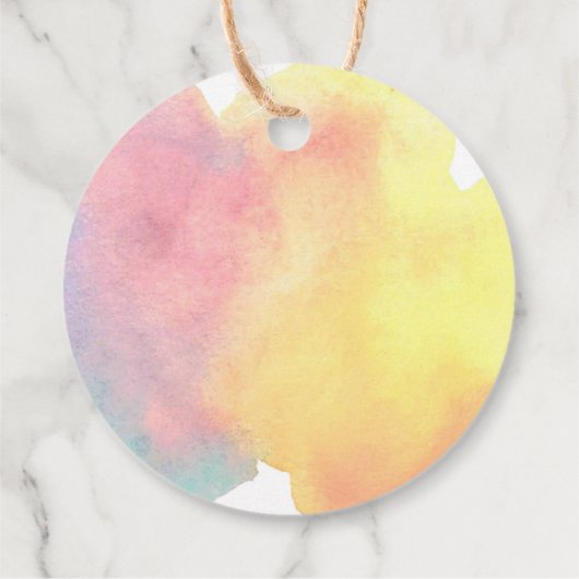 かわいい絵画アートのパレットアート誕生日メッセージカード フェイバータグ (裏面)