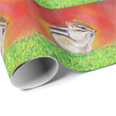 かわいい絵画チムンク ラッピングペーパー (ロールコーナー)