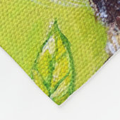 かわいい絵画フクロウ フリースブランケット (角)