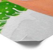 かわいい絵画動物の雌猫の羊のカエル ポスター (角)