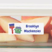 かわいい絵筆絵を描と漫画パーソナライズされた ラベル (貼付)