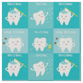 かわいい綺麗な歯 ファブリック (クローズアップ)