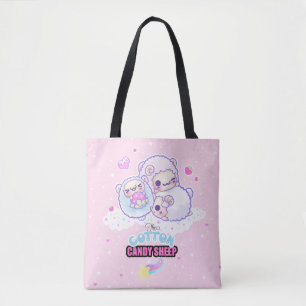 かわいい綿菓子のヒツジ トートバッグ