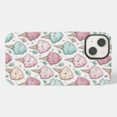 かわいい綿菓子パステル iPhoneケース (裏面横)