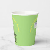 かわいい緑おもしろいのワニのユーモア漫画 紙コップ (左)