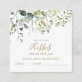 かわいい緑が数キスカード エンクロージャーカード (正面)